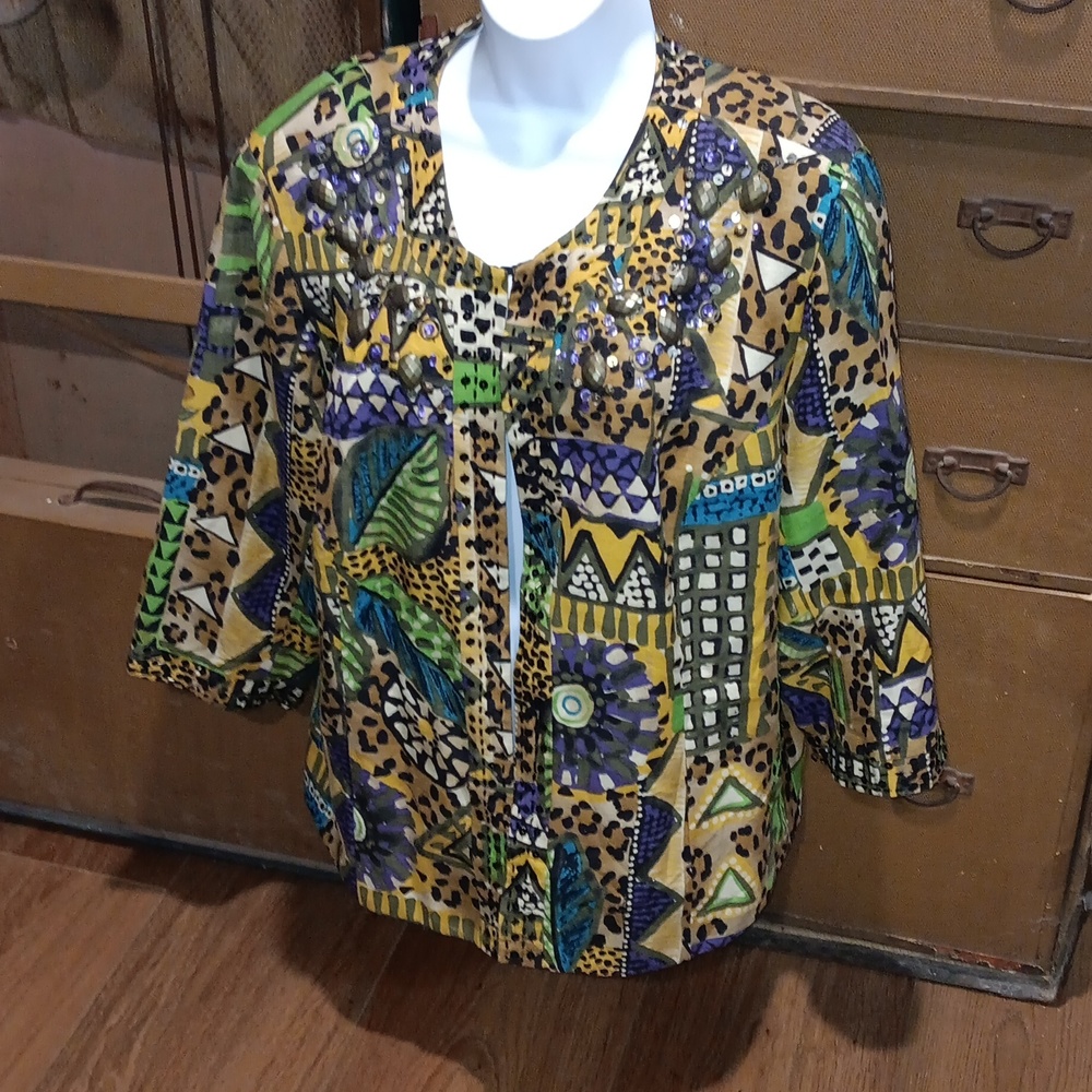 TRENZ BY THERESA RENZ open front blazer.   #5549